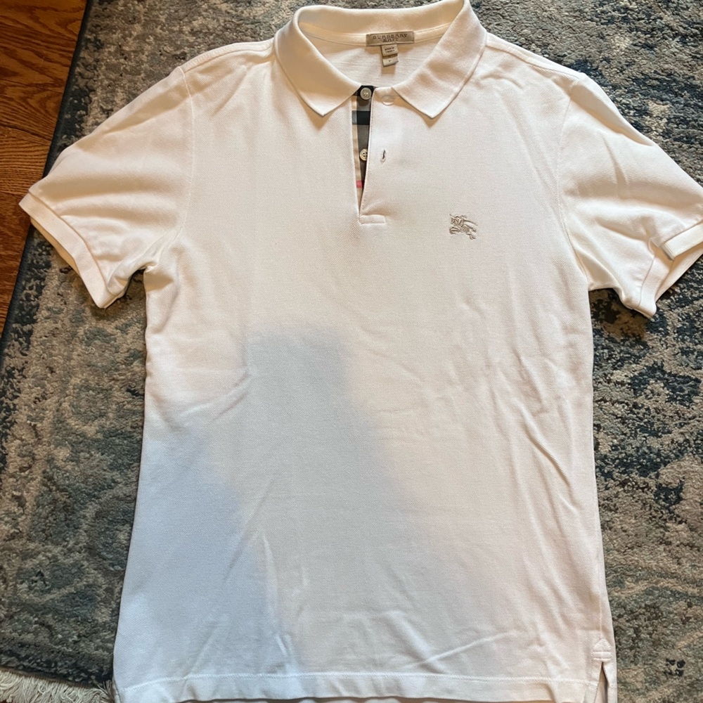 Burberry Eddie TB Monogram Motif Cotton Piqué Polo